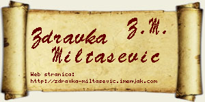 Zdravka Miltašević vizit kartica